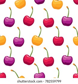 Cherrys on white background.