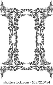 cherrytree vignette frame vector
