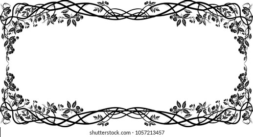 cherrytree vignette frame vector
