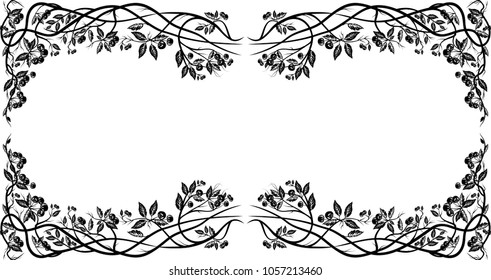 cherrytree vignette frame vector
