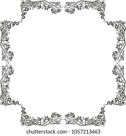 cherrytree vignette frame vector
