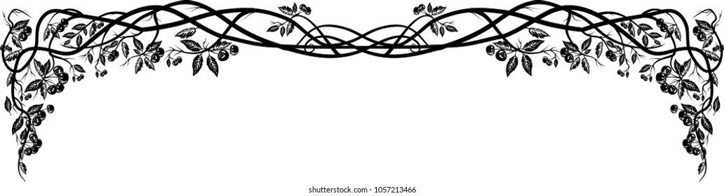 cherrytree vignette frame vector
