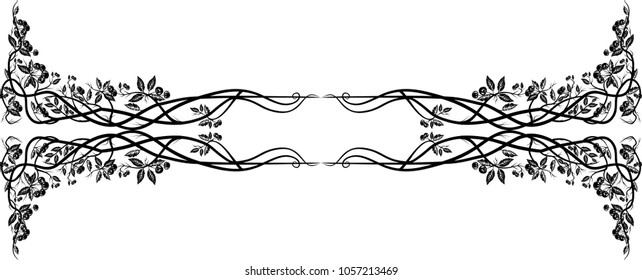 cherrytree vignette frame vector
