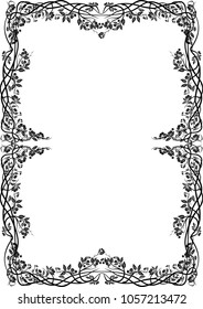 cherrytree vignette frame vector
