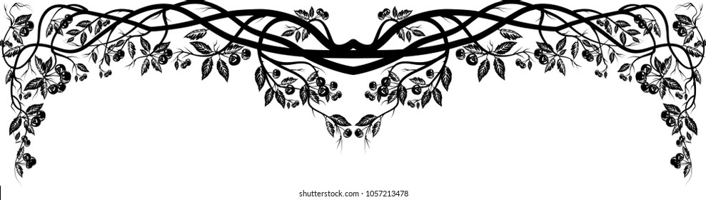 cherrytree vignette frame vector
