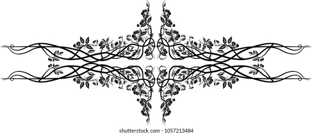 cherrytree vignette frame vector
