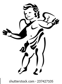 cherub on a white background