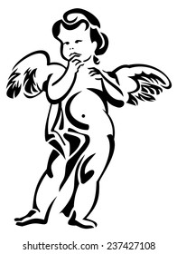 cherub on a white background