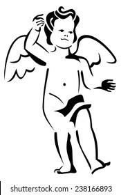 cherub on a white background