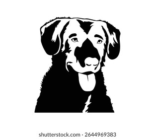 Chesapeake Retriever cabeça ilustração vetor, Recuperador cabeça arte gráfica