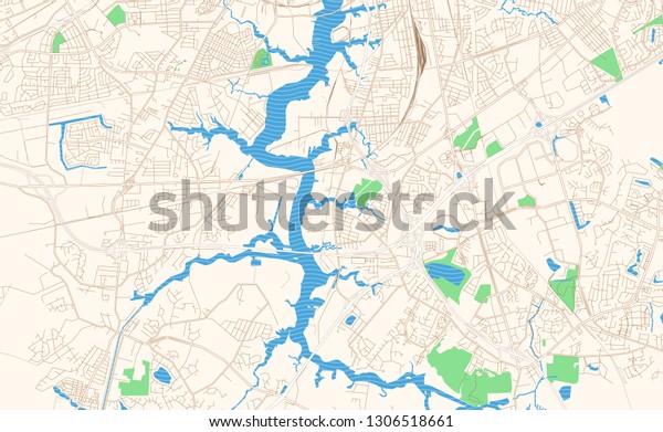 Chesapeake Virginia Printable Map Excerpt This Stock Vector Royalty   Chesapeake Virginia Printable Map Excerpt 600w 1306518661 