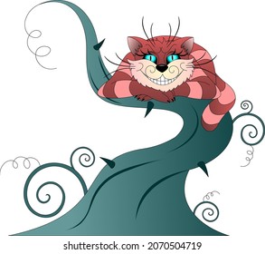 cheshire cat with blue eyes