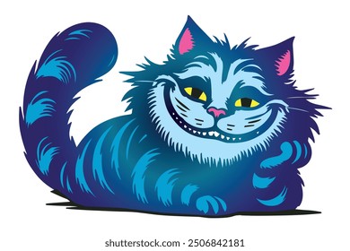 Cheshire Katze mit einem Grinsen