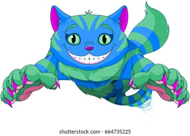 Cheshire Cat jumping and disappearing