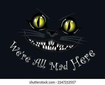 Cheshire cat on a black background

 svg