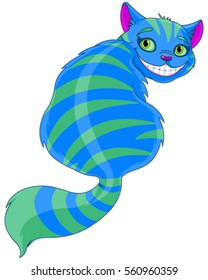Cheshire Cat sitting and looking back