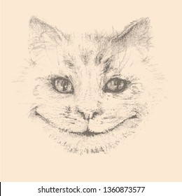 Cheshire cat smiles  Illustration for 