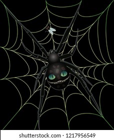 Cheshire spider. Run, Alice, run!