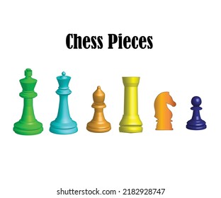White chess piece horse 3d on background Vector Image
