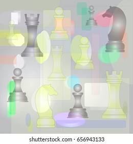 chess abstract background vector illustration.
