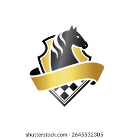 chess abstract logo modern style
