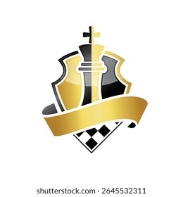 chess abstract logo modern style