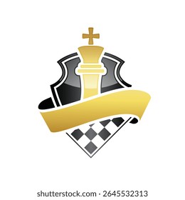 chess abstract logo modern style