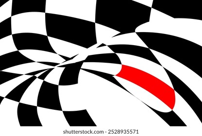 Abstracción de ajedrez con elemento rojo. Diseño de ajedrez, diseño de portada
