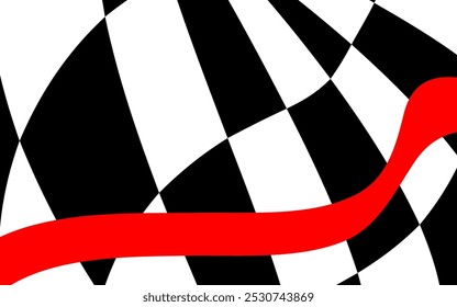 Chess abstraction with red element. Chess design, cover design