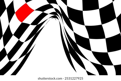 Chess abstraction with red element. Chess design, cover design