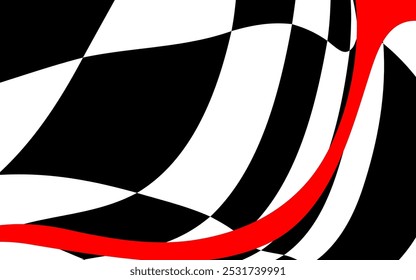 Abstracción de ajedrez con elemento rojo. Diseño de ajedrez, diseño de portada
