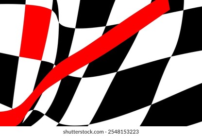 Chess abstraction with red element. Chess design, cover design