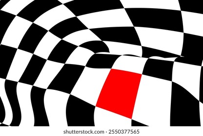 Chess abstraction with red element. Chess design, cover design