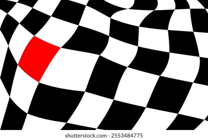 Chess abstraction with red element. Chess design, cover design