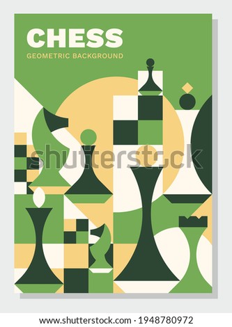 Chess background. Abstract geometric vector illustration. Best for book cover, poster, flyer and banner.