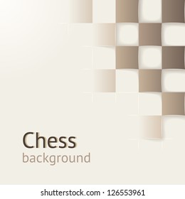 Chess background with drop shadows. Vector concept. Design template for your presentation, brochure and etc.