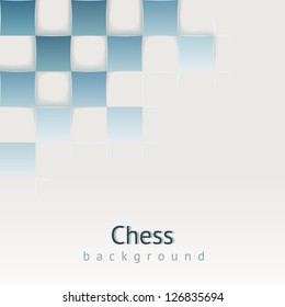 Chess background with drop shadows. Vector concept. Design template for your presentation, brochure and etc.