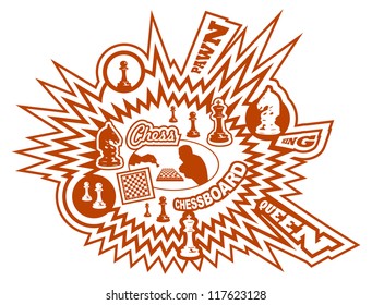 Chess background. Vector