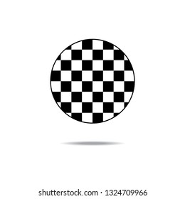 Chess ball Abstract chess sphere isolated on white background.Vector illustration.