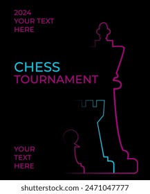 Chess banner. Greeting card with chess pieces . International Day of Chess. Vector background for greeting cards or banners. International chess day poster.	
