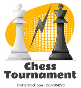 Chess banner poster cover game template abstract concept. Vector graphic design illustration element