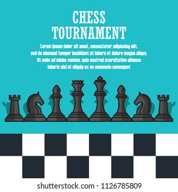 chess banner for chess tournament. vector illustration