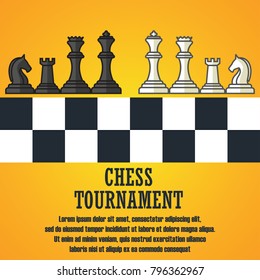 chess banner for chess tournament. vector illustration
