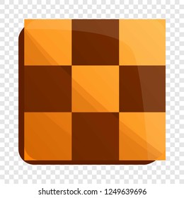 Chess biscuit icon. Cartoon of chess biscuit vector icon for web design  