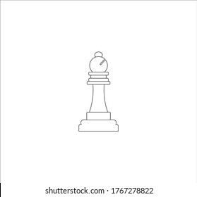 chess bishop figure. illustration for web and mobile design.