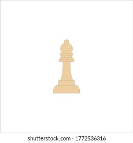 chess bishop figure. illustration for web and mobile design.