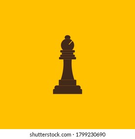 chess bishop figure. illustration for web and mobile design.