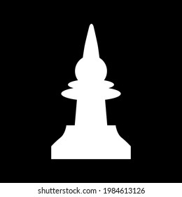 chess bishop figure, vector illustration