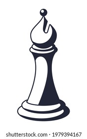 chess bishop game piece icon