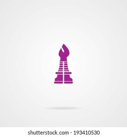 chess bishop icon. eps-10.